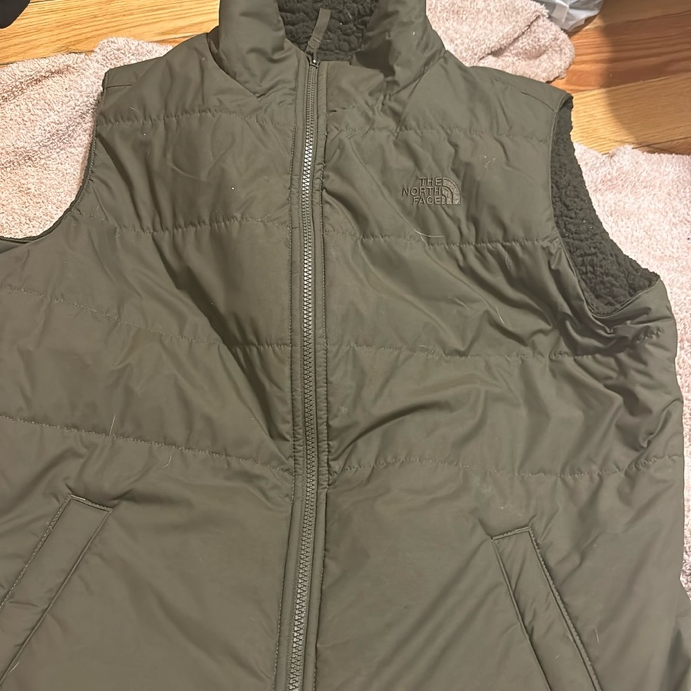 North faced vest, reversible fleece